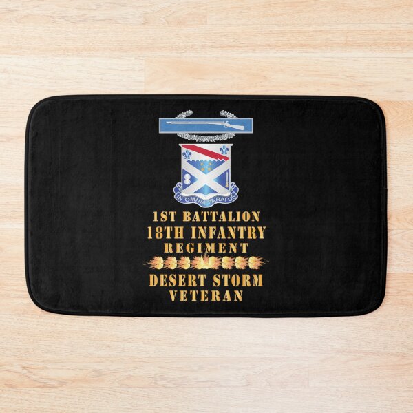 Item preview, Army - 1st Bn 18th Inf w DUI - CIB - Desert Storm Vet w Fireball Line X 300 designed and sold by Military Insignia Products.
