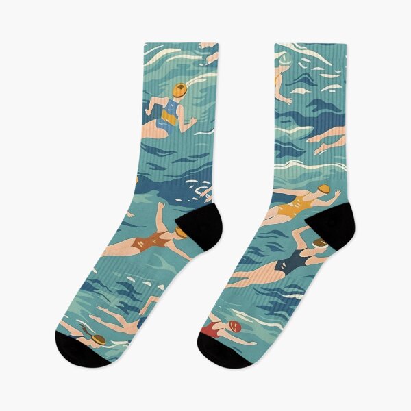 Item preview, Synchro swimmers retro pattern 3 designed and sold by Wildflow Creations.