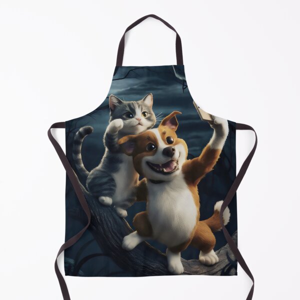 Item preview, Mysterious selfie of a dog and a cat. designed and sold by MyHappyArtShop.