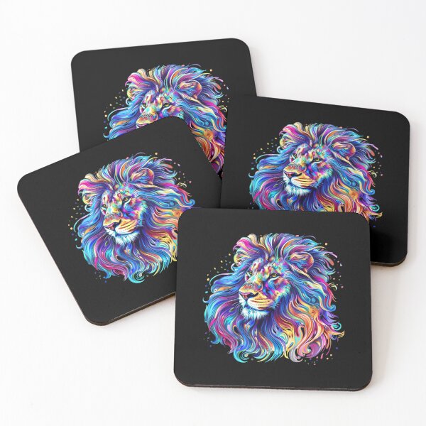 Item preview, Majestic Colorful Lion Head designed and sold by MKDSN.