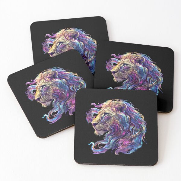 Item preview, Vibrant Purple Color Lion Head designed and sold by MKDSN.