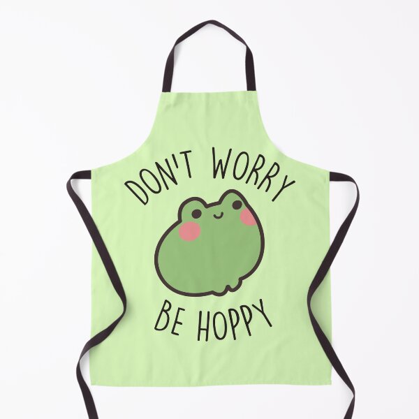 Item preview, Cute frog - funny quotes don't worry be happy hoppy - cottagecore designed and sold by Fantasy Cache.