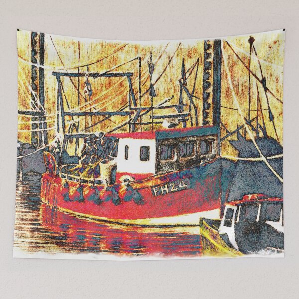Item preview, Padstow harbour mixed media for charity designed and sold by JayTCee.