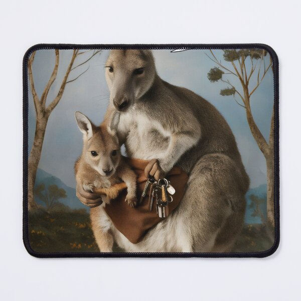 Item preview, Kangaroo looking for a phone. designed and sold by MyHappyArtShop.