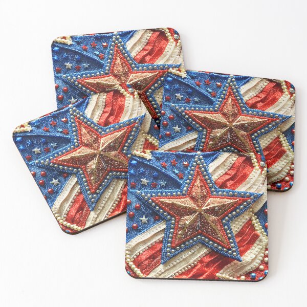 Item preview, Embroidered American Star designed and sold by bearslover.