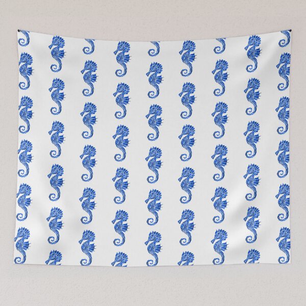 Item preview, Blue Seahorse Tribal Pattern designed and sold by octo-PS.