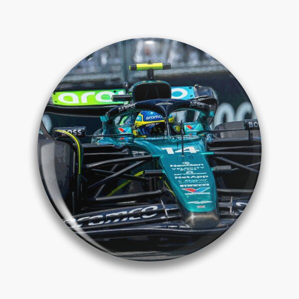 Item preview, Fernando Alonso racing his 2024 F1 race car during the Miami Grand Prix abstract designed and sold by Rodissimus1984.