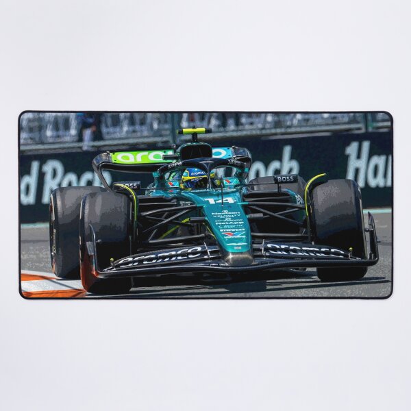 Item preview, Fernando Alonso racing his 2024 F1 race car during the Miami Grand Prix abstract designed and sold by Rodissimus1984.