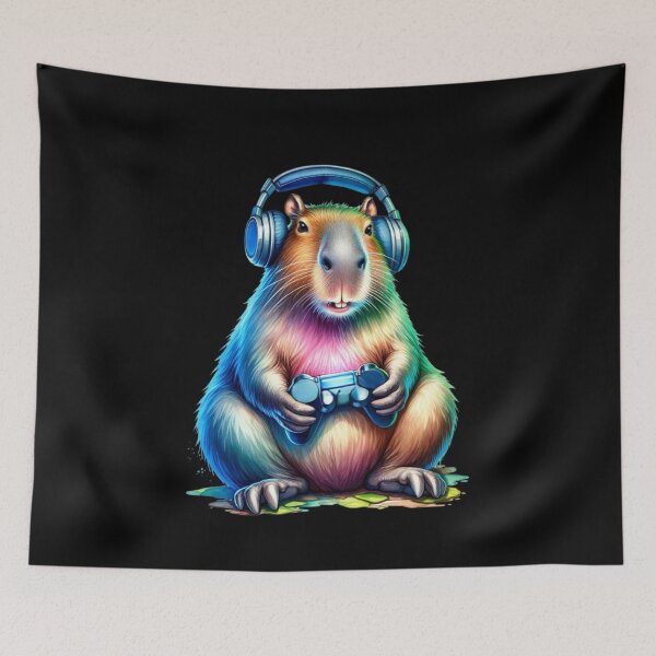 Item preview, Capybara gamer designed and sold by MilkyForest.