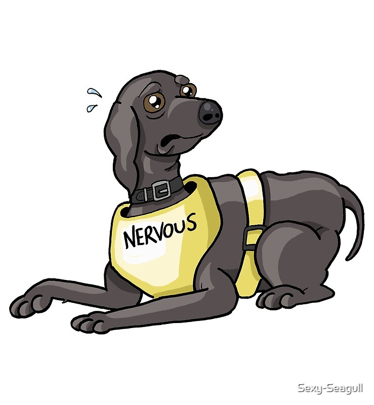 "Nervous Dog" by SexySeagull Redbubble