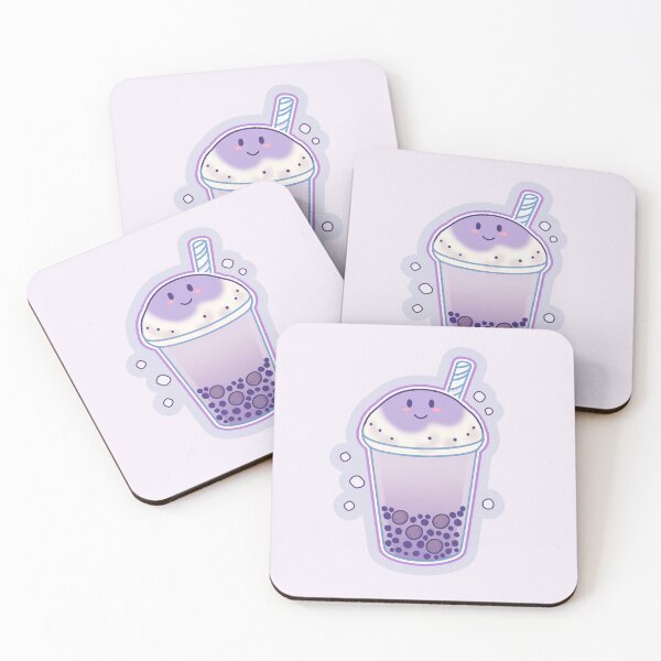 Item preview, Cute Kawaii Taro Bubble Tea designed and sold by TeaTimePrints.