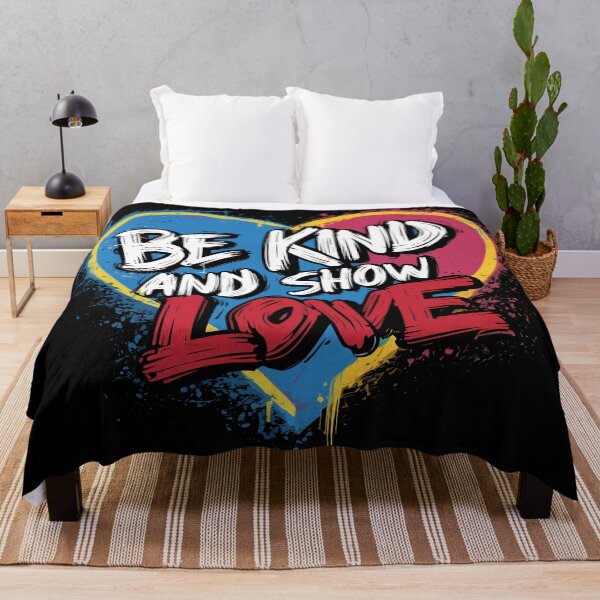 Item preview, Be Kind and Show Love Heart Blessed Grateful Heartfelt Message of Kindness designed and sold by Quirky Shirts.