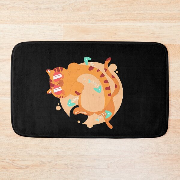 Item preview, funny cat with spread legs and flowers  designed and sold by mando24895.