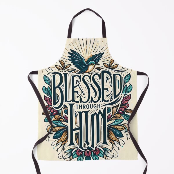 Item preview, Blessed Through Him, typography designed and sold by maxmaj.