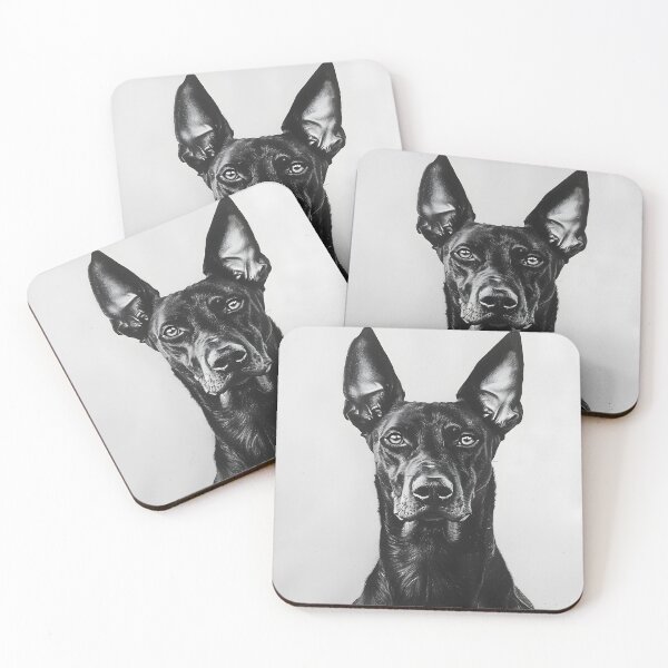 Item preview, Black and white Doberman drawing designed and sold by Pencil-Art.