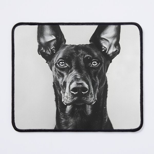 Item preview, Black and white Doberman drawing designed and sold by Pencil-Art.
