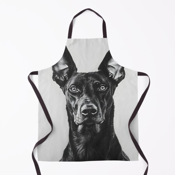 Item preview, Black and white Doberman drawing designed and sold by Pencil-Art.