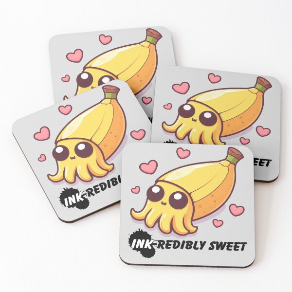 Item preview, Ink-redbly sweet - cute banana squid designed and sold by Funny-Banana.
