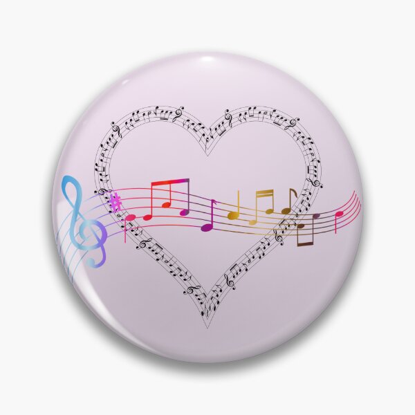 Item preview, Heart Music Everywhere With A Colorful Staff  designed and sold by BrightrDayMusicArt.