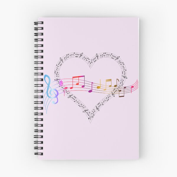 Item preview, Heart Music Everywhere With A Colorful Staff  designed and sold by BrightrDayMusicArt.