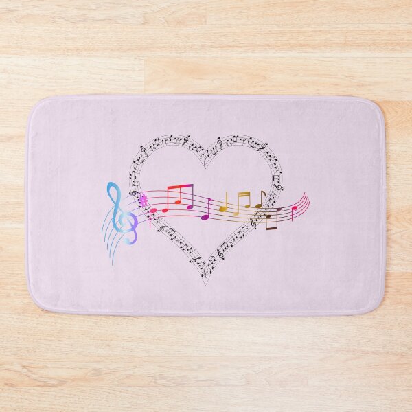Item preview, Heart Music Everywhere With A Colorful Staff  designed and sold by BrightrDayMusicArt.