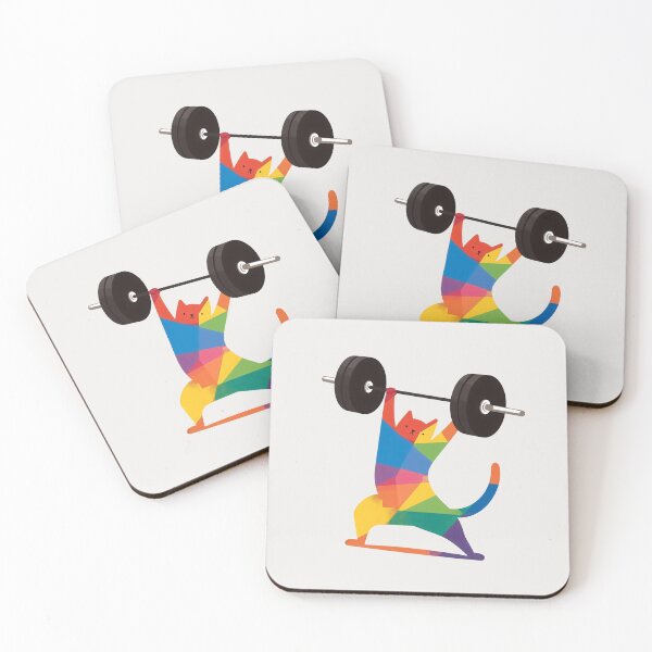 Item preview, Colorful Cat Deadlift Bodybuilder designed and sold by SweetClicks123.