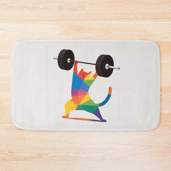 Item preview, Colorful Cat Deadlift Bodybuilder designed and sold by SweetClicks123.