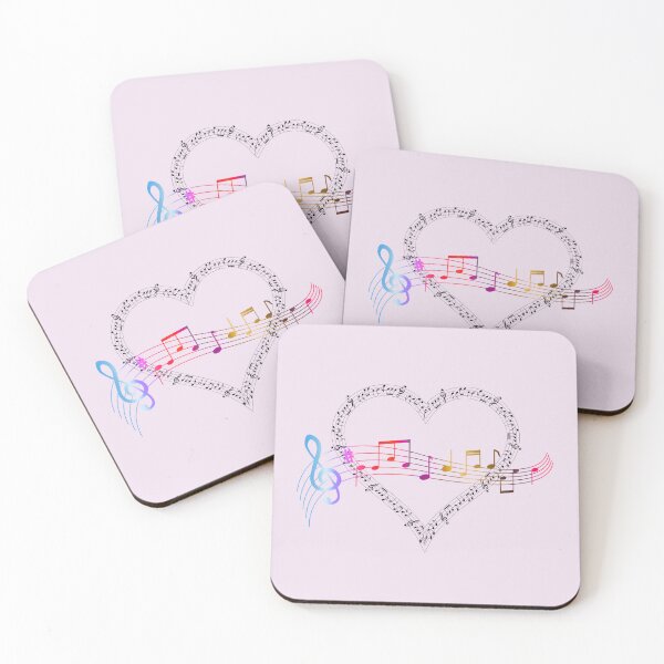Item preview, Heart Music Everywhere With A Colorful Staff  designed and sold by BrightrDayMusicArt.