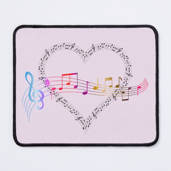 Item preview, Heart Music Everywhere With A Colorful Staff  designed and sold by BrightrDayMusicArt.