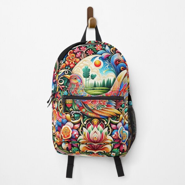 Item preview, Colorful folk motif designed and sold by Wild-way Art.