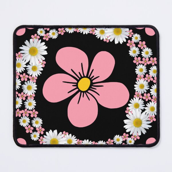 Item preview, white daisy blossom pink floral flower tendril daisy designed and sold by rhnaturestyles.
