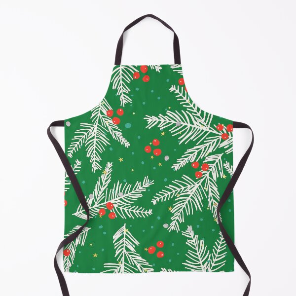 Item preview, Christmas Snowy Branches, Red Berries Pattern On Green  designed and sold by DEC02.