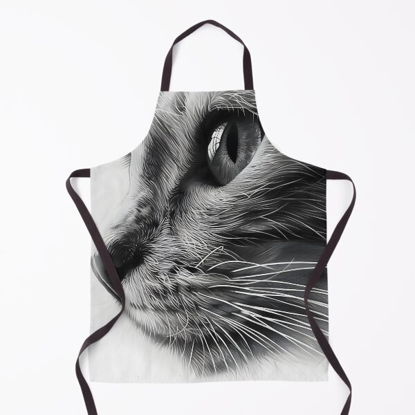 Artikelvorschau, Schwarz-weiße Katze-Bleistiftzeichnung entworfen und verkauft von Pencil-Art.