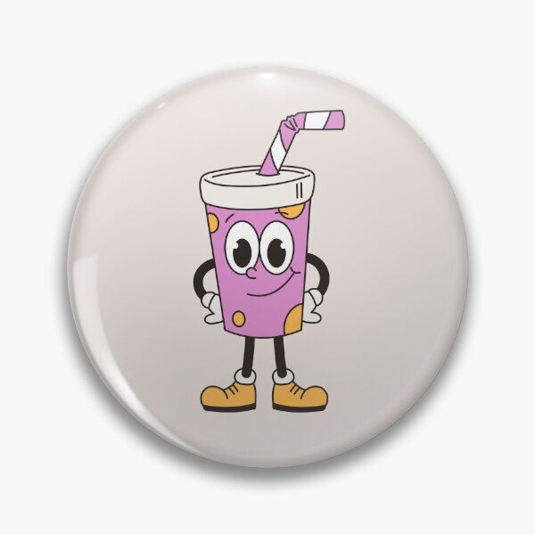 Item preview, Groovy character. Funny vintage mascot, paper drink cup with straw designed and sold by ElenaKud.
