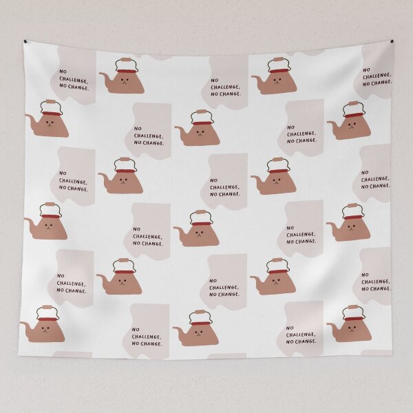 Item preview, NO CHALLENGE, NO CHANGE | Motivation and Inspiration | Cute Character Illustrations | Simple Design designed and sold by RM-Journey.