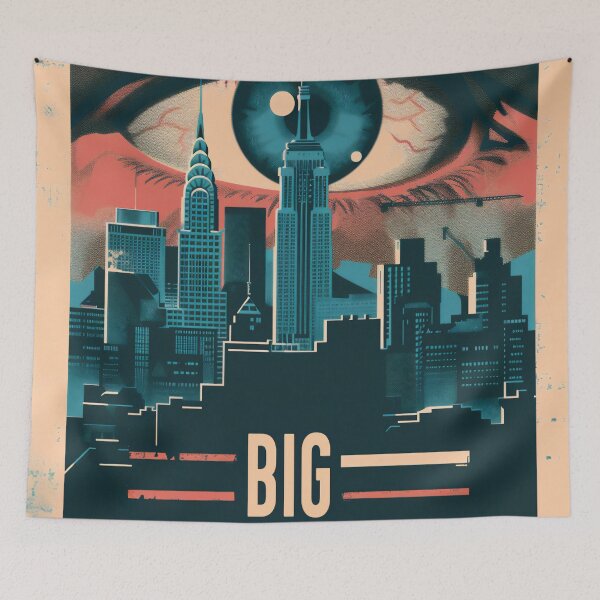 Item preview, Big Brother is Watching You - 1984 Dystopian Cityscape Propaganda Poster designed and sold by Juuskus.