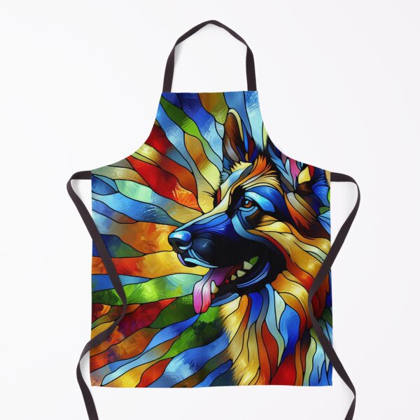 Item preview, Stained Glass German Shepard designed and sold by foilhat.