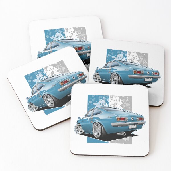 Item preview, Tooned Datsun Sunny B110 Coupé (Datsun 1200 GX Coupé) Turquoise  designed and sold by Petrolhead T-Shirts and Art.