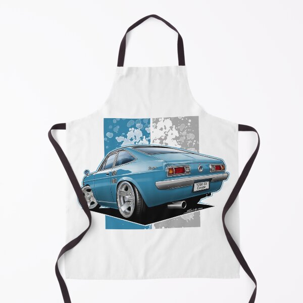 Artikelvorschau, Tooned Datsun Sunny B110 Coupé (Datsun 1200 GX Coupé) Türkis entworfen und verkauft von Petrolhead T-Shirts and Art.