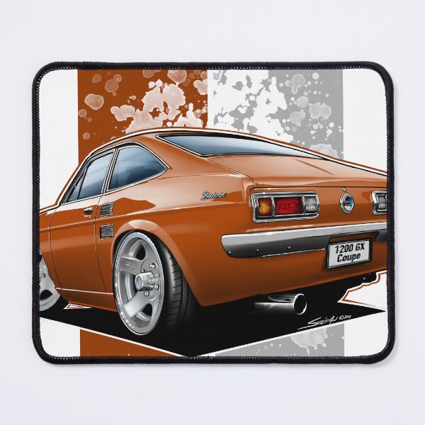 Item preview, Tooned Datsun Sunny B110 Coupé (Datsun 1200 GX Coupé) Brown designed and sold by Petrolhead T-Shirts and Art.