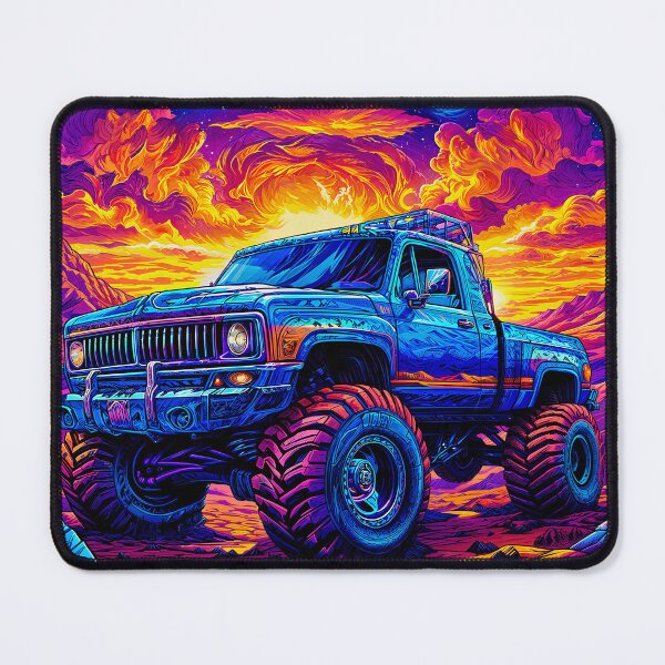 Item preview, Pickup truck on a magenta afternoon designed and sold by PixelCraftDSG.