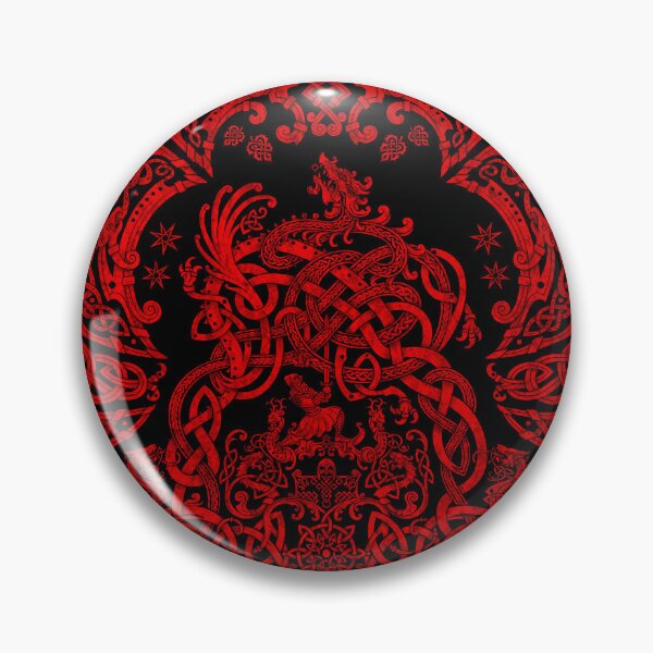 Item preview, Viking style Dragon - Black and Red designed and sold by Abysm Internal.