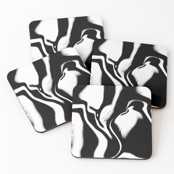 Item preview, abstract style traditional black white fabric pattern design designed and sold by ironpalette.
