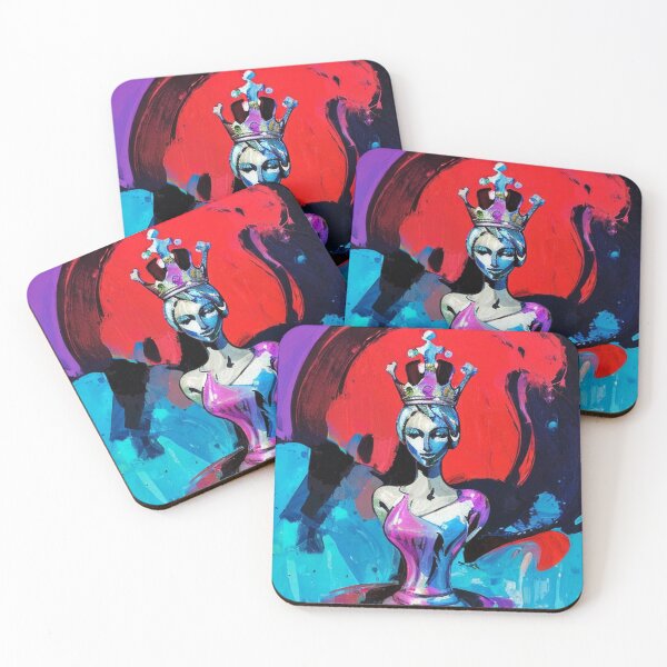 Item preview, Abstract , Chess , Queen  , Painting , Poster , White , Blue , anime posters , anime stickers designed and sold by fineartstyles4u.