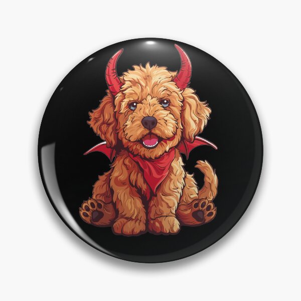Item preview, Cute Halloween GoldenDoodle Devil designed and sold by RetroPrints.