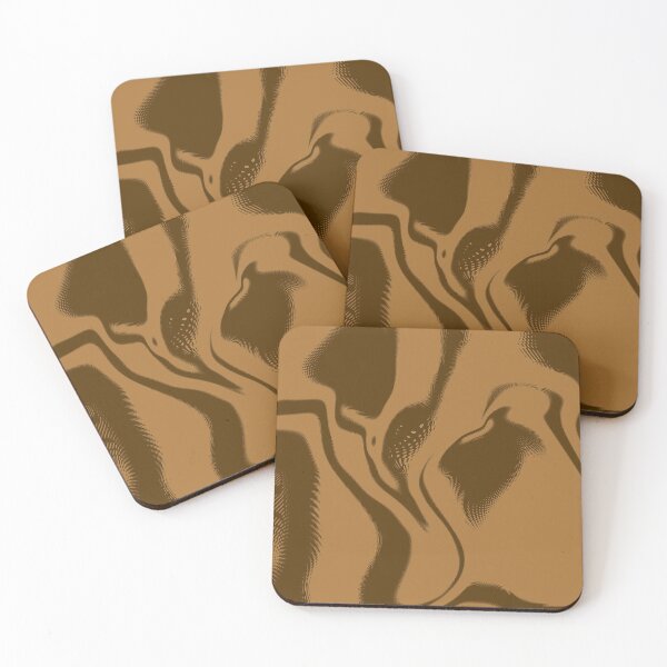 Item preview, abstract style traditional orange/brown fabric pattern design designed and sold by ironpalette.