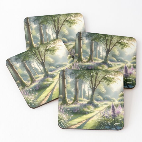 Item preview, Magical Woodland Walk, Sunlit Trees and Flowering Path designed and sold by ArtComixHaven.