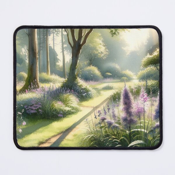 Item preview, Magical Woodland Walk, Sunlit Trees and Flowering Path designed and sold by ArtComixHaven.