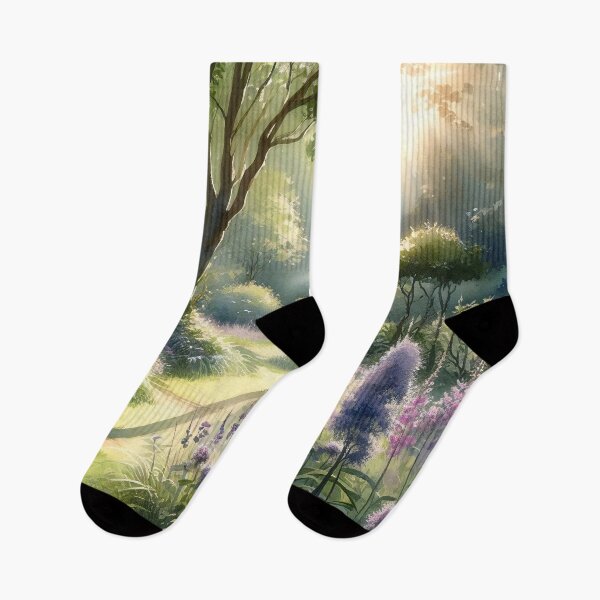 Item preview, Magical Woodland Walk, Sunlit Trees and Flowering Path designed and sold by ArtComixHaven.