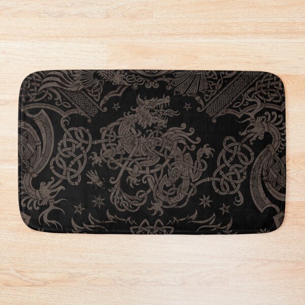 Item preview, Fenrir the Norse Wolf - Viking Art, Black Grey and Grit designed and sold by Abysm Internal.